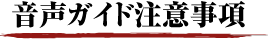 音声ガイド注意事項